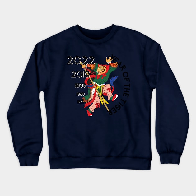 Chinese Zodiac - Year of the Tiger Crewneck Sweatshirt by Underthespell